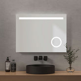 Miroir de salle de bain EMKE LM08 avec éclairage LED, miroir de maquillage intégré et fonction anti-buée